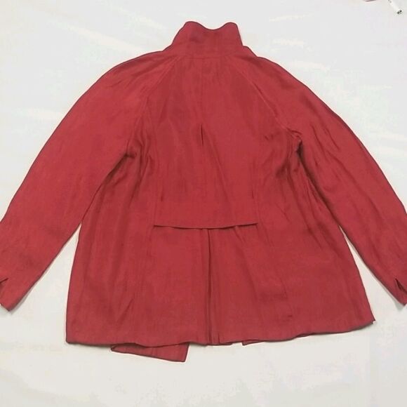 Chicos Blazer Women's Red Open Front Size 0 Chest pit to pit 19" or medium - Picture 6 of 10